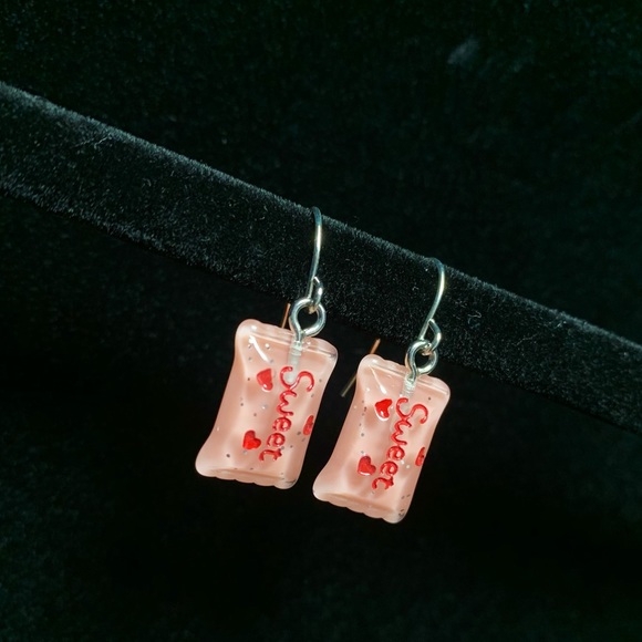Small candy bag earrings - Picture 2 of 4